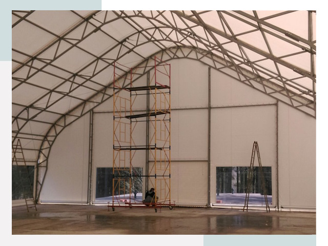 Шатровые ангары в Партизанске