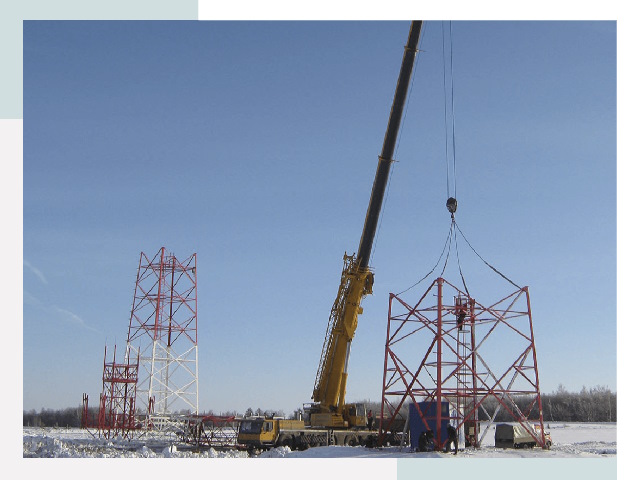 Монтаж вышек связи в Партизанске