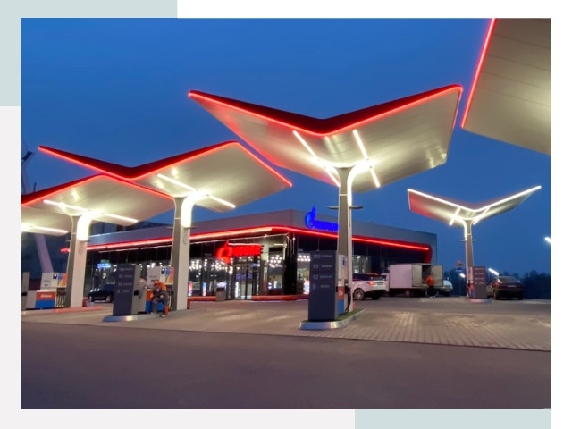 Навесы для АЗС в Партизанске
