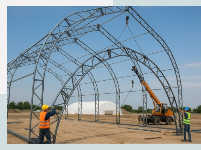 Монтаж ангаров в Партизанске от 644 руб. - Надежно и быстро